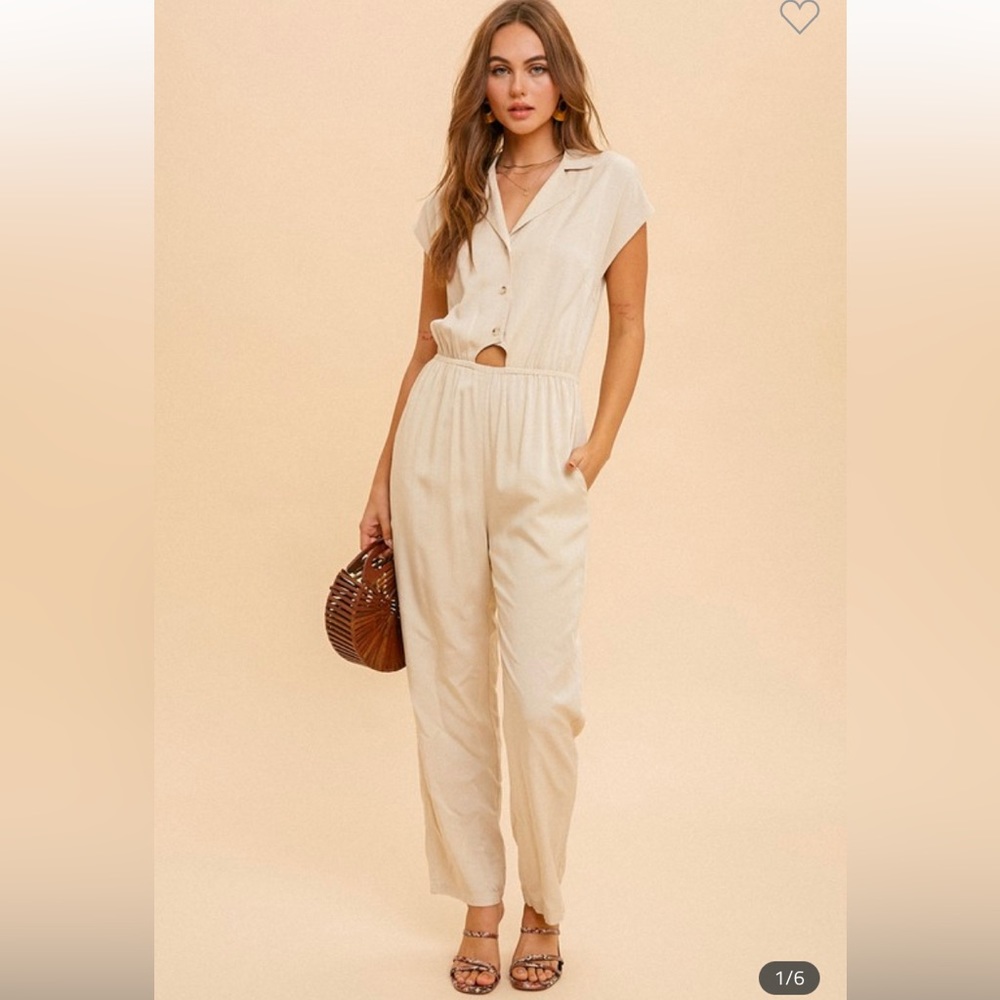 Linen colored jumpsuit